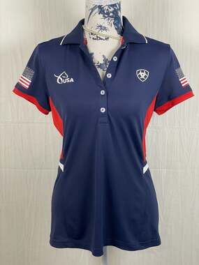 Women's US Equestrian Foundation AriatTEK Heat Series USA Team Polo Shirt